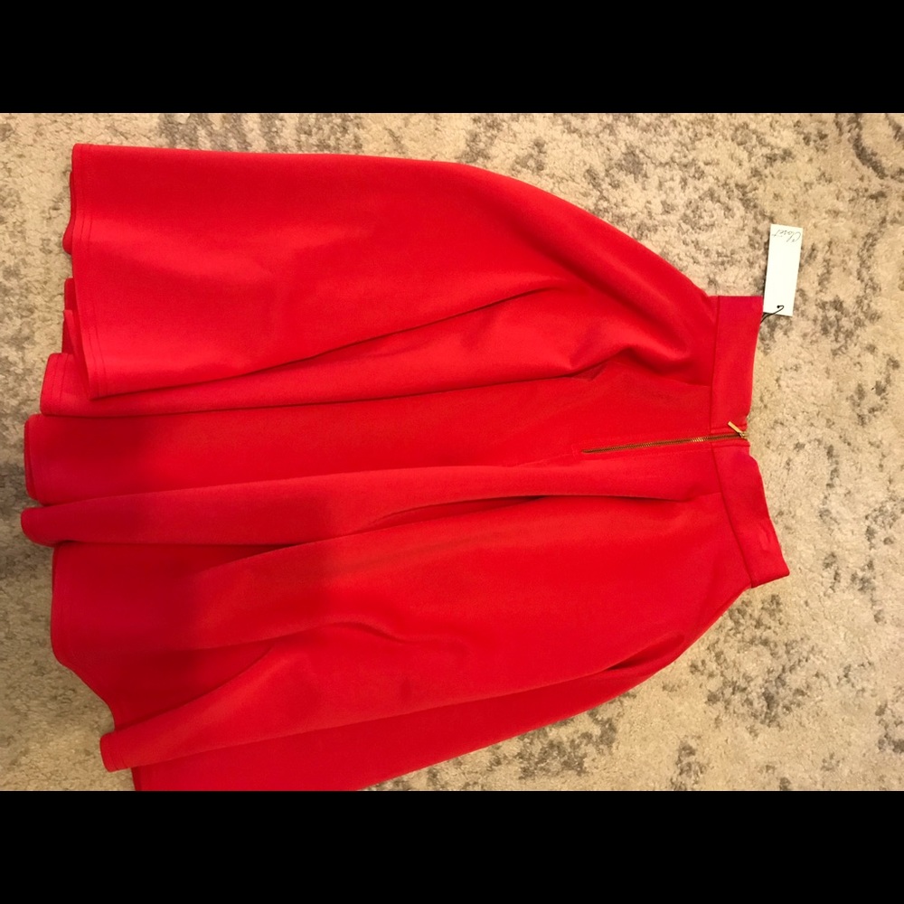 Red midi skirt - Picture 4 of 4